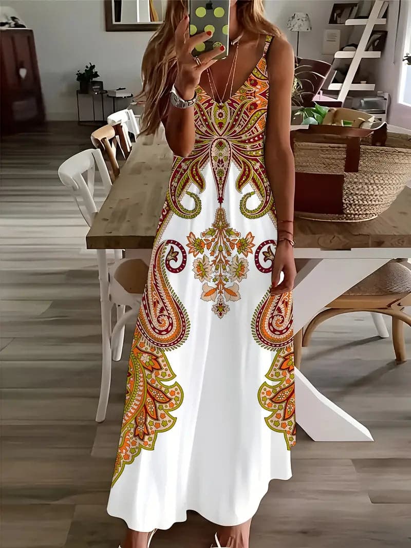 Oprah - Boho-kjole med flotte mønstre