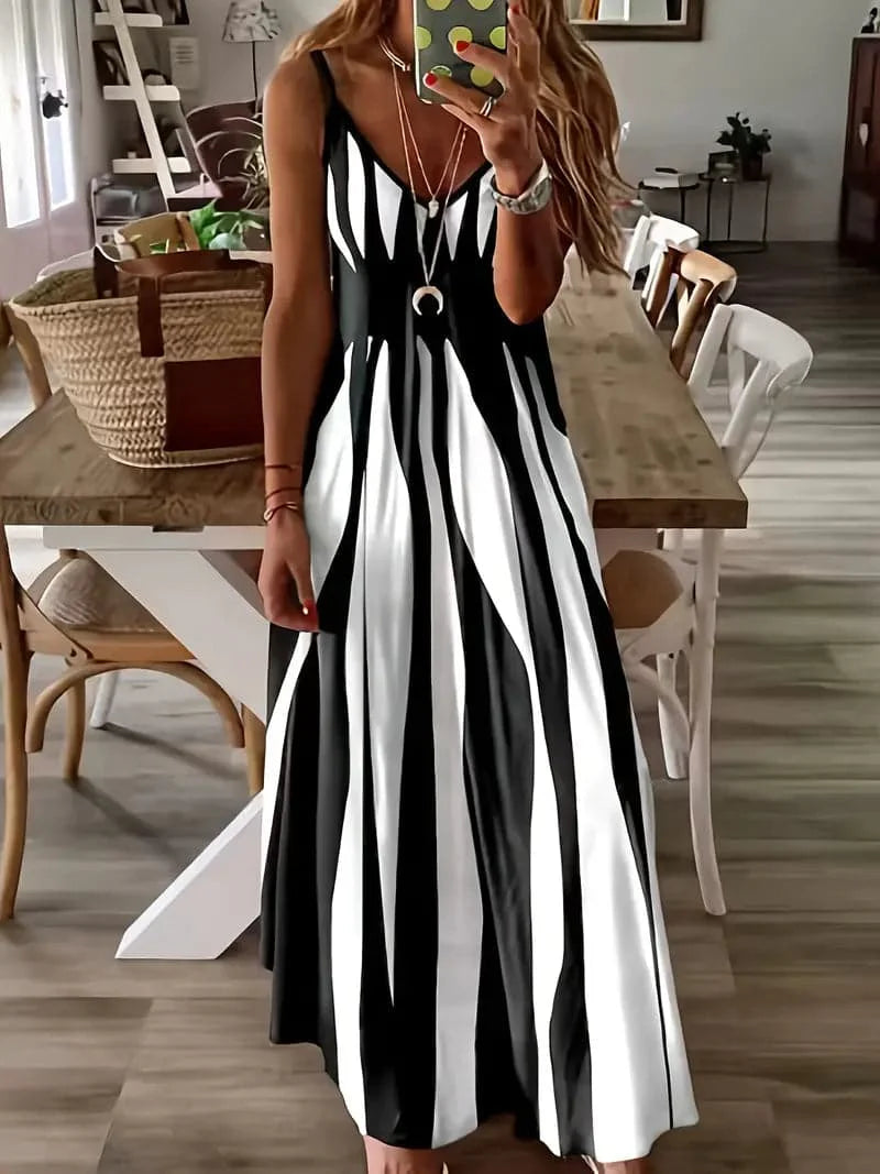Uta - Stripete, elegant kjole