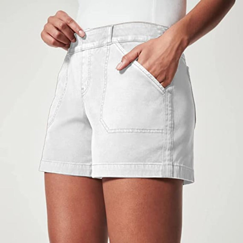 Sandra - Elegant bomullsshorts i mange farger