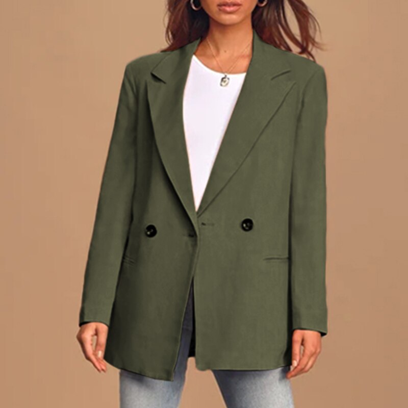 Olivia - Designer oversized blazer med knapper