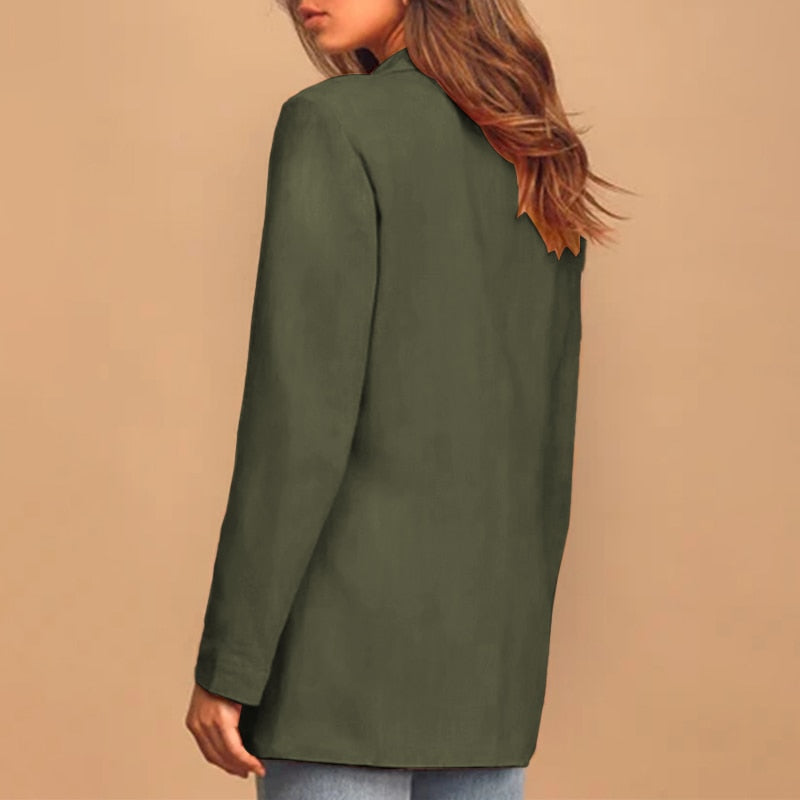 Olivia - Designer oversized blazer med knapper