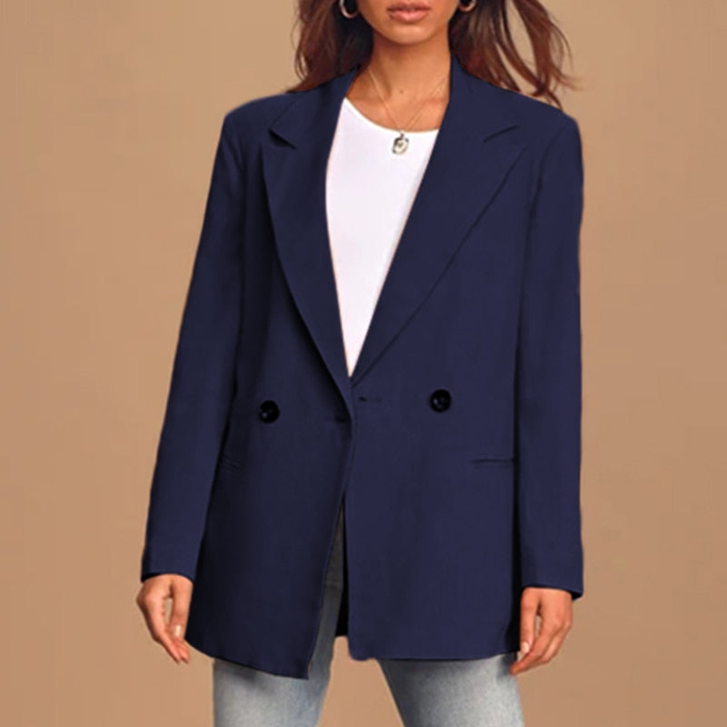 Olivia - Designer oversized blazer med knapper